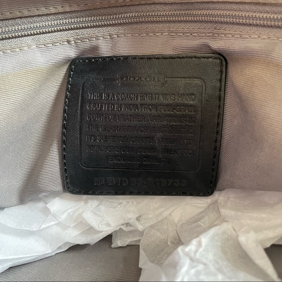 Authentic Coach Soho pleated leather shoulder tote bag xl in black - Picture 9 of 14